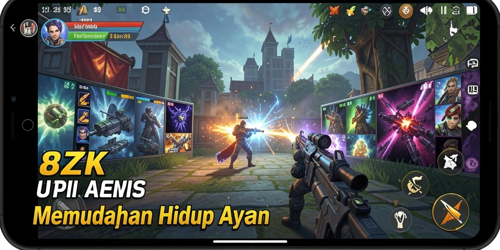 Screenshot utama 8ZK menunjukkan antarmuka pengguna yang sederhana dan fungsional.