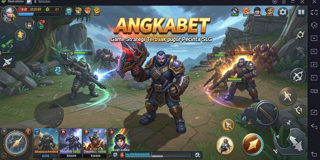 Tampilan dinamis dari gameplay strategis di ANGKABET.