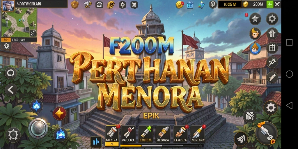 Gameplay menegangkan F200M dalam aksi Tower Defense.