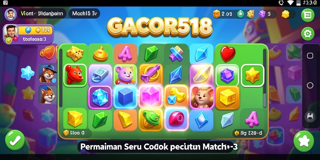 Tampilan gameplay GACOR518 yang menawan dan penuh warna.