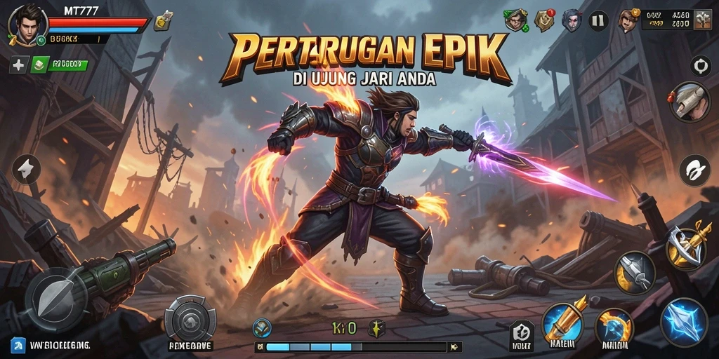 Screenshot gameplay <strong>MT777</strong> menunjukkan aksi pertarungan yang epic dan mendebarkan.