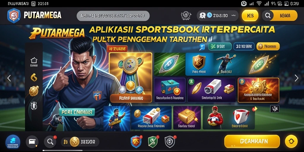 Tampilan menarik dari gameplay PUTARMEGA yang mendebarkan di taruhan olahraga.