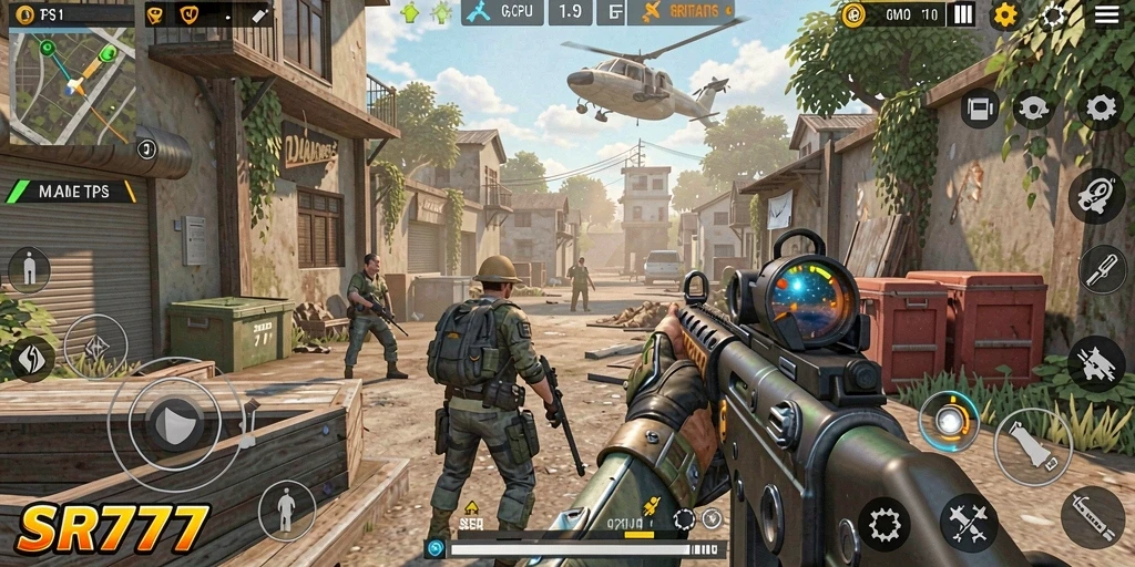 Screenshot permainan SR777 menampilkan aksi seru dalam TPS.
