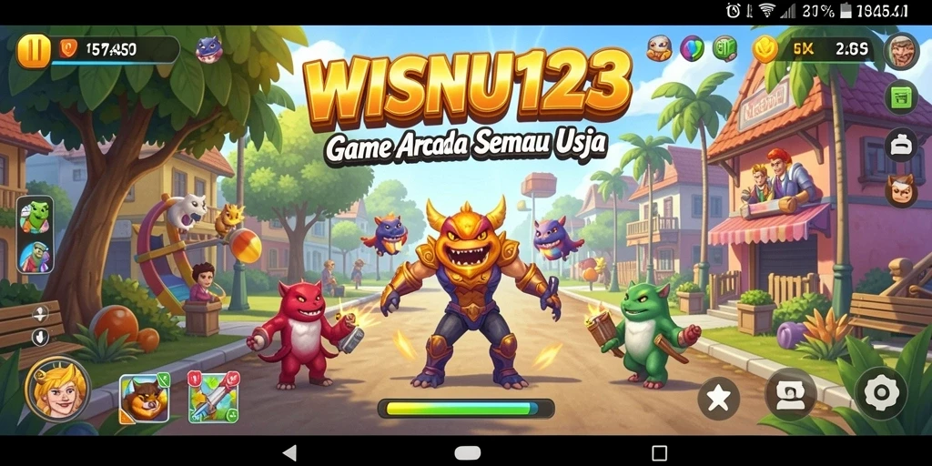 Tampilan gameplay seru dari WISNU123 dengan berbagai tantangan menarik.
